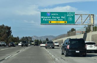 I-8 east at I-15/SR 15 - San Diego, CA
