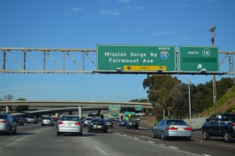 I-8 east at I-15/SR 15 - 2014