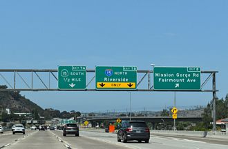 I-8 west at I-15/SR 15 - San Diego, CA