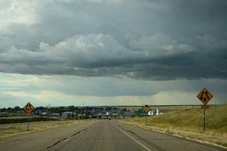 I-15 north at Sweetgrass, MT