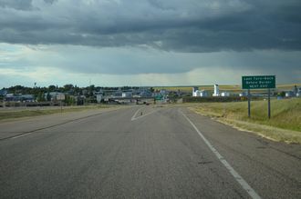 I-15 north at Sweetgrass, MT