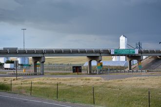 I-15 north at Sweetgrass, MT