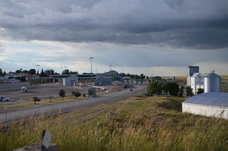 I-15 north at Sweetgrass, MT