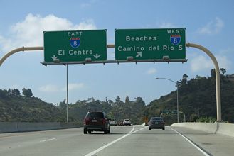 I-15 south at I-8 - San Diego, CA