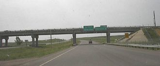I-15 south at Sweetgrass, MT