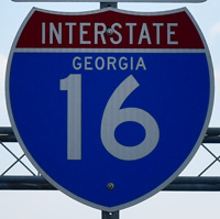 Interstate 16 shield representation