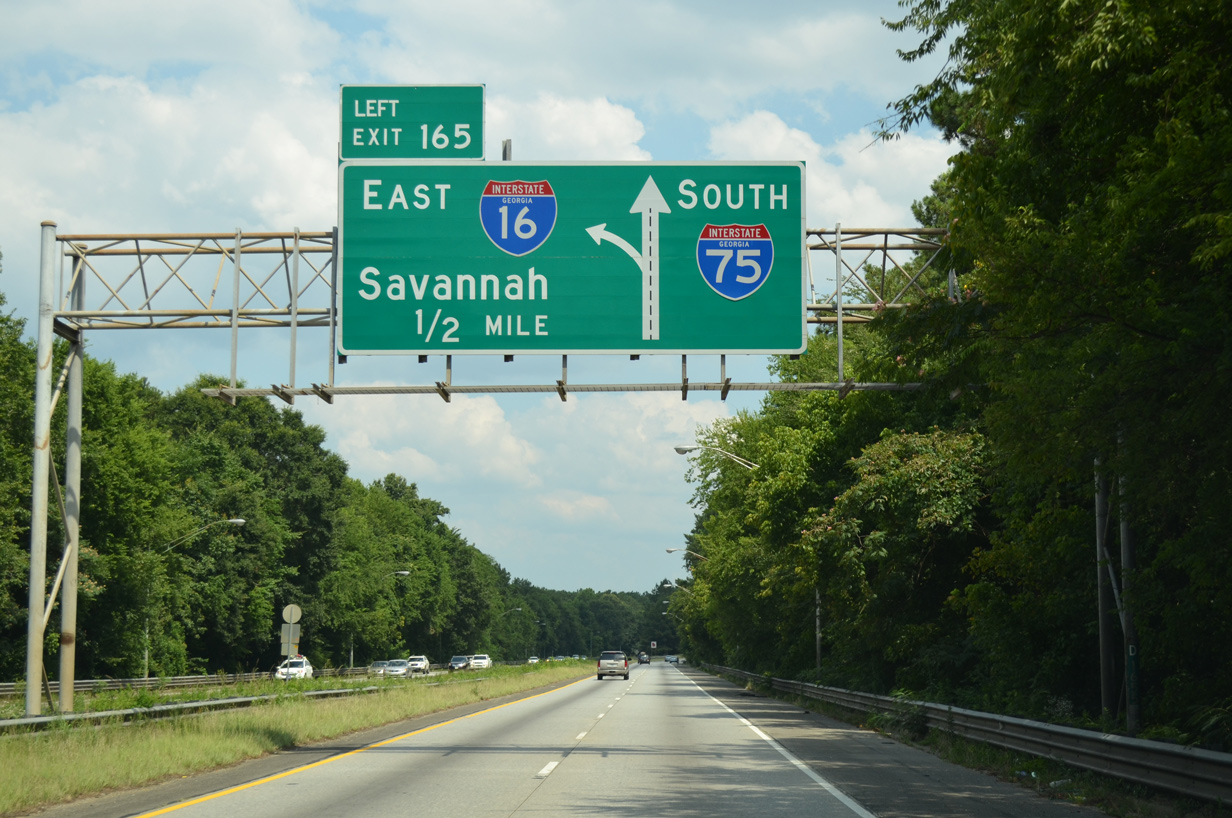 I-75 south at I-16 - Macon, GA