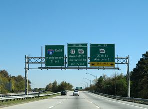 I-16 east at SR 204 - Savannah, GA - 2006