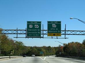 I-16 east at SR 204 - Savannah, GA - 2006