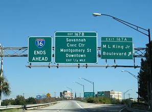 I-16 east at MLK Blvd - Savannah, GA - 2006