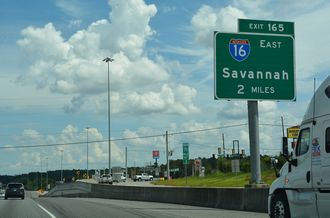 I-75 south at I-16/SR 540 - Macon, GA