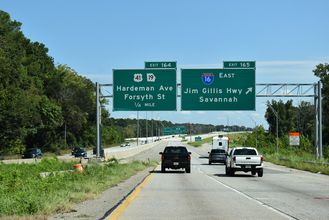 Replaced 3 photos of the east end in Savannah from 09/04/25. Also replaced 5 photos and added another of the west end in Macon from 09/07/25. Construction on the I-16/I-75 Improvement Project continues, with the final phase underway.