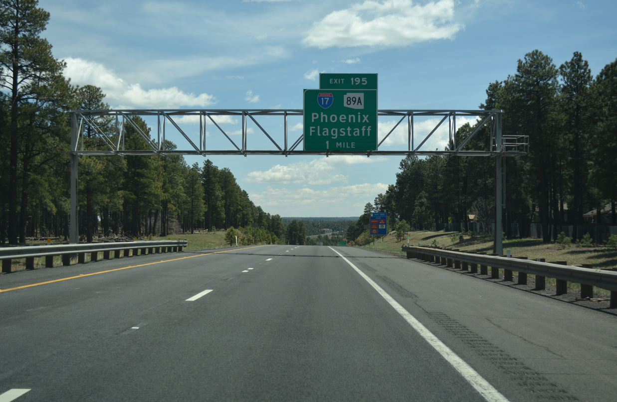 I-40 east at I-17/SR 89A - Flagstaff, AZ