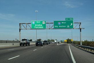 Interstate 17 south at I-10 in Phoenix, Arizona