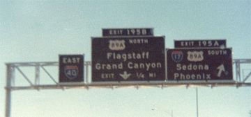 I-40 east at I-17/US 89A - 1978