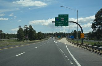 I-40 east at I-17/SR 89A - Flagstaff, AZ