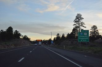 I-40 west at I-17/SR 89A - Flagstaff, AZ