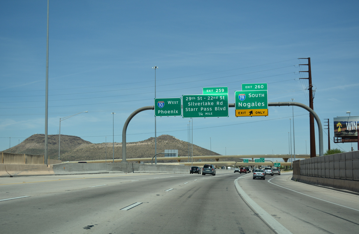 I-10 west at I-19 - Tuscon, AZ