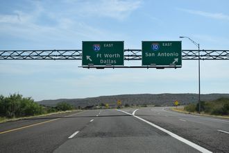 I-10 East at Interstate 20 near Kent, Texas