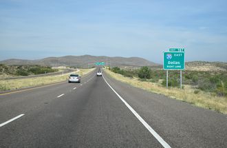 I-10 west at I-20 - Reeves County, TX