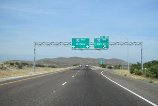 IH 10 west at IH 20 - Reeves County, TX