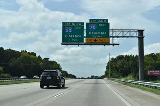 I-95 south at I-20 - Florence, SC