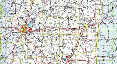 Central Mississippi - 1967 Map