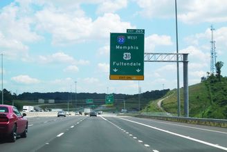 I-65 south at US 31/I-22 - Fultondale, AL
