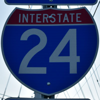 Interstate 24 shield representation