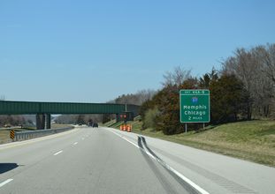 I-24 west at I-57 - Pulleys Mill, IL