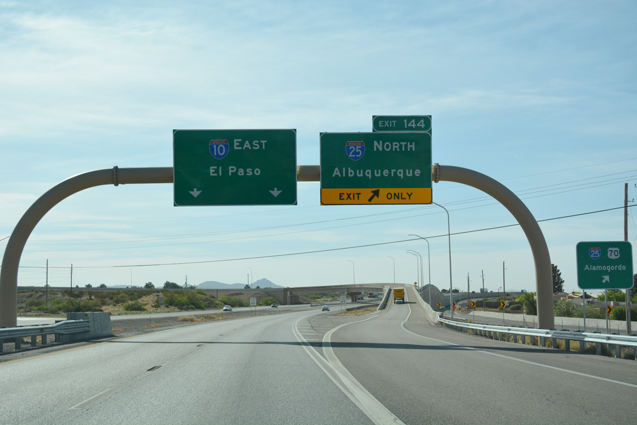 I-10 east at I-25 - Las Cruces, New Mexico
