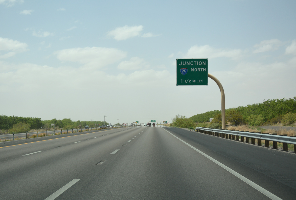 I-10 west at I-25 - Las Cruces, New Mexico