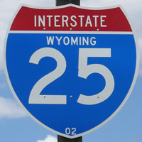 Interstate 25 shield representation