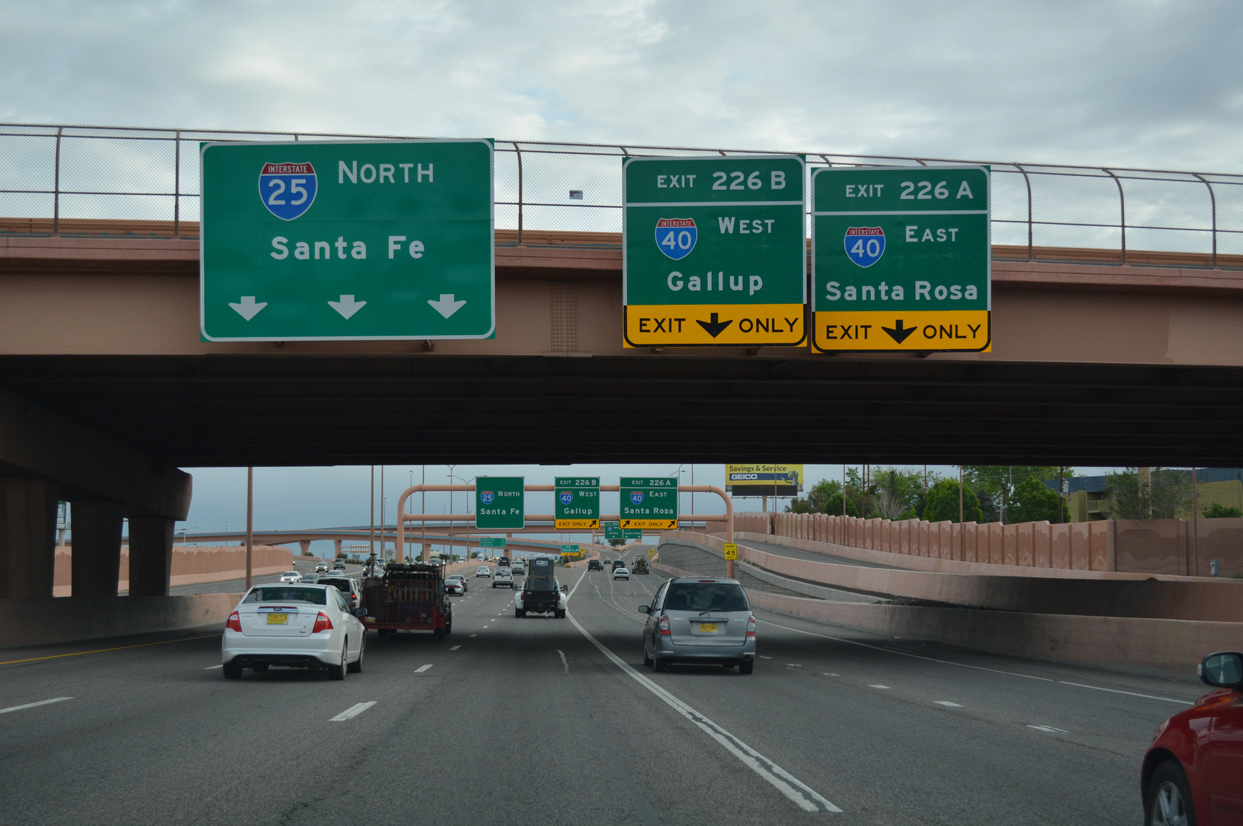 I-25 north at Big I Interchange - Albuquerque, NM
