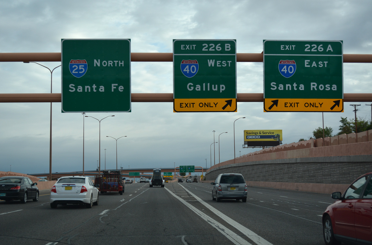 I-25 north at Big I Interchange - Albuquerque, NM