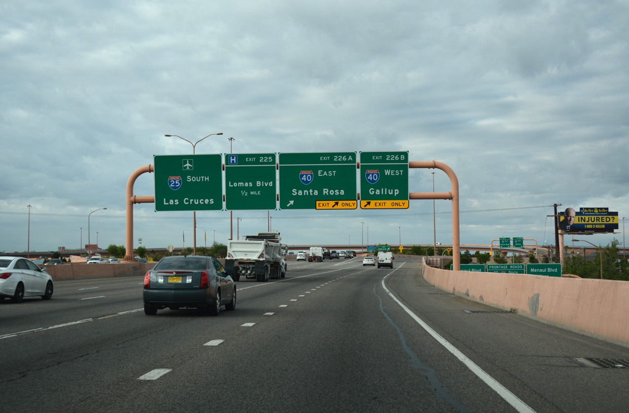I-25 south at Big I Interchange - Albuquerque, NM