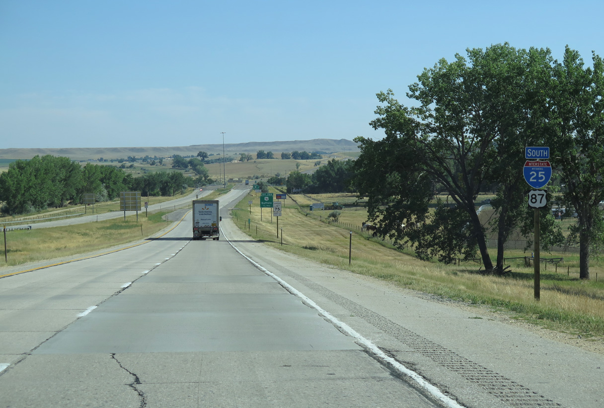 I-25/US 87 south from I-90 - Buffalo, Wyoming