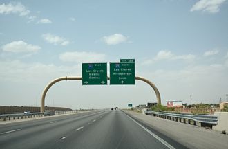 I-10 west at I-25 - Las Cruces, New Mexico