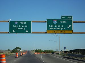 I-10 west at I-25 north in 2012.