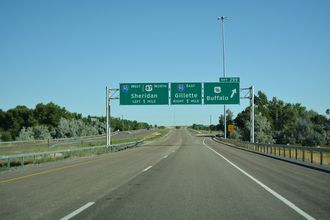 I-25/US 87 north at US 16 - Buffalo, Wyoming
