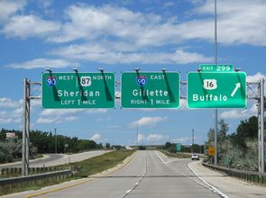 I-25 north at I-90 - Buffalo, WY - 2014