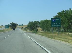 I-25/US 87 north at I-90 - Buffalo, Wyoming