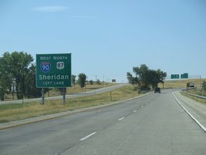 I-25/US 87 north at I-90 - Buffalo, Wyoming