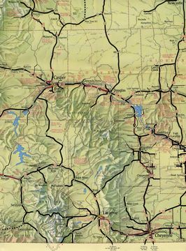 1964 Wyoming Official Highway Map
