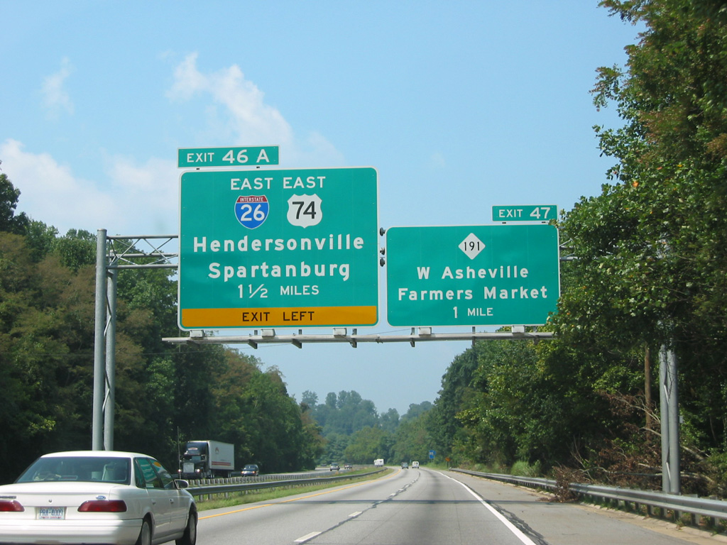I-40 west at NC 191/I-26 - 2003