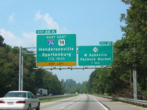 I-40 west at NC 191/I-26 - 2003