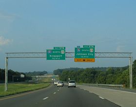 I-81 north at I-26/181 - Colonial Heights, TN