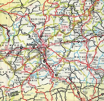 Western North Carolina - 1970 North Carolina Official Highway Map