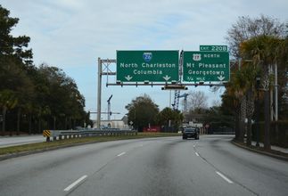 U.S. 17 North at the beginning of Interstate 26 in Charleston, South Carolina