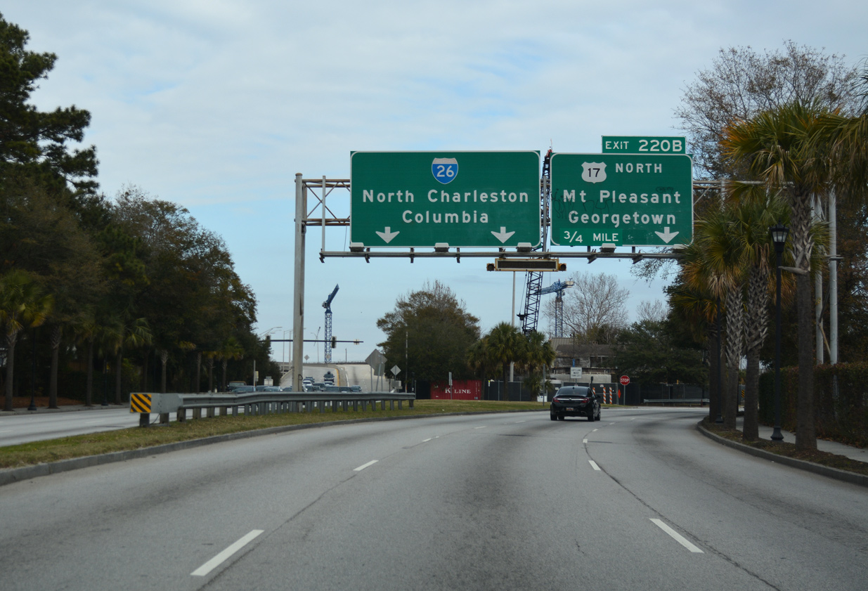 US 17 north at I-26 - Charleston, SC